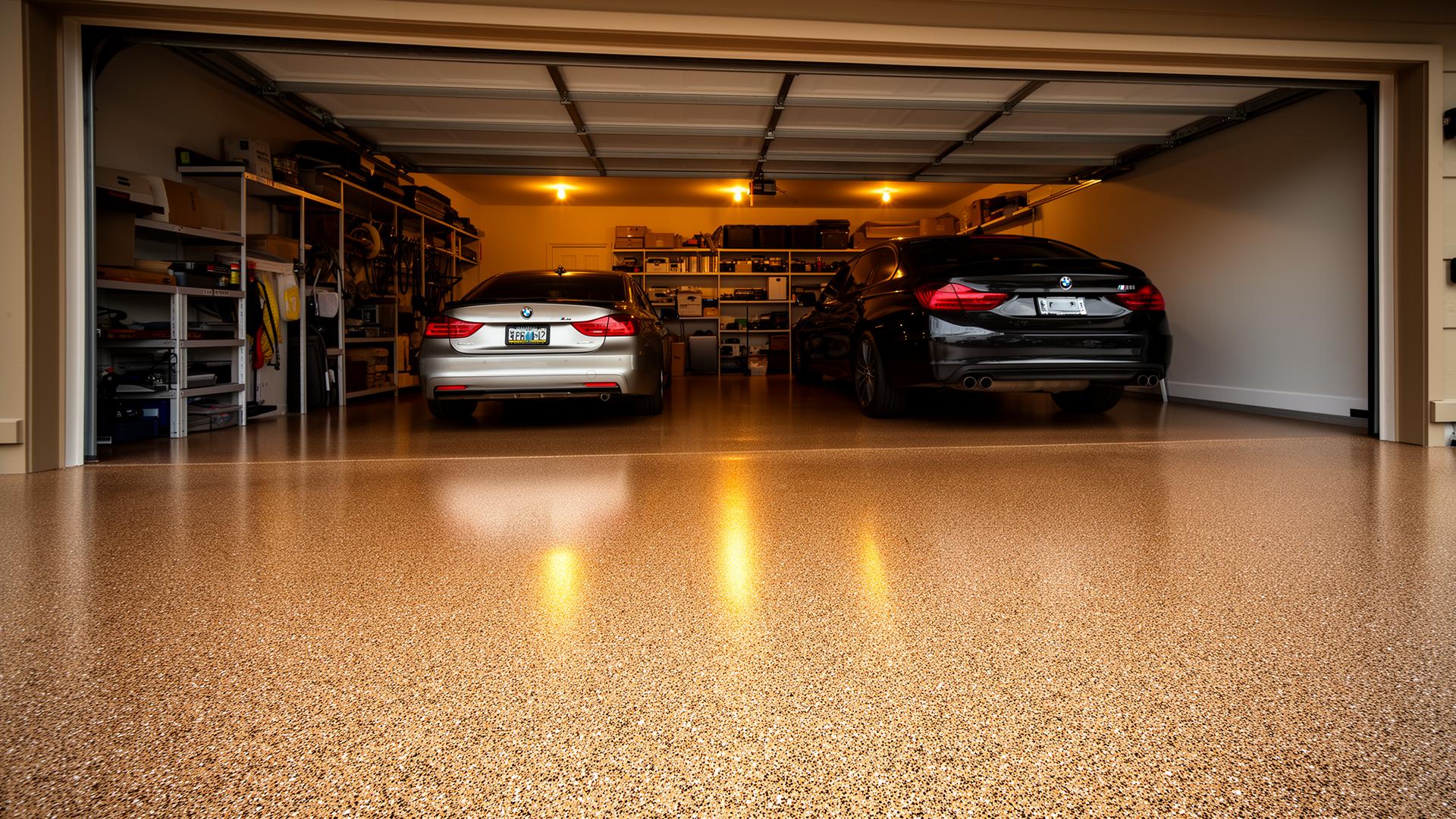GARAGE FLOOR — high-gloss concrete coating